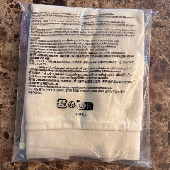 Mickey Mouse Peace Sign Pullover Sweatshirt Adults Disney XS NWT Beige - Picture 3 of 4